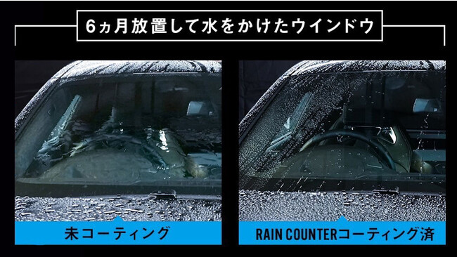 特殊被膜がガラス表面と化学結合し、約１年以上の耐久性を発揮します。