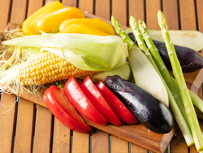 BBQメニュー「季節野菜の盛り合わせ」