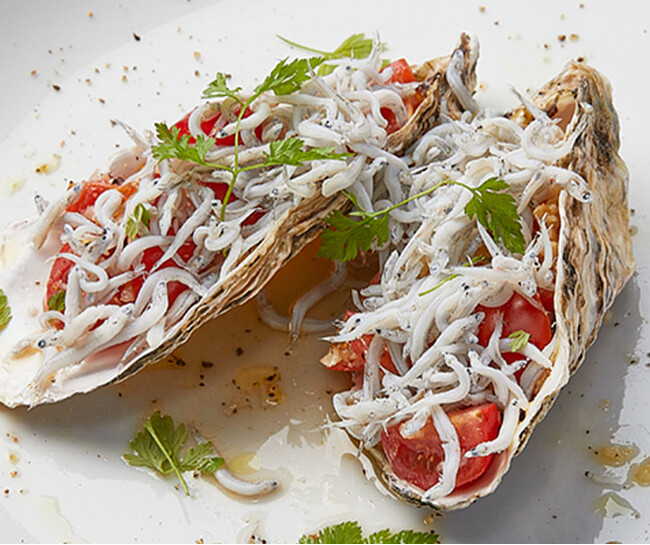 牡蠣のしらす醤油バター