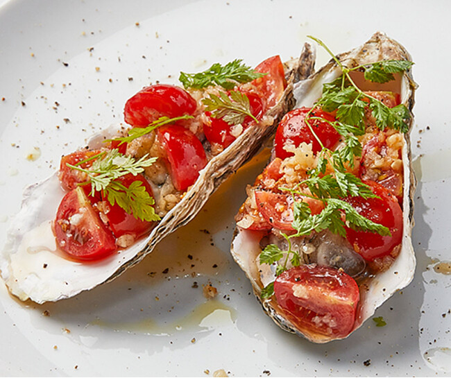 牡蠣のトマトガーリックバター