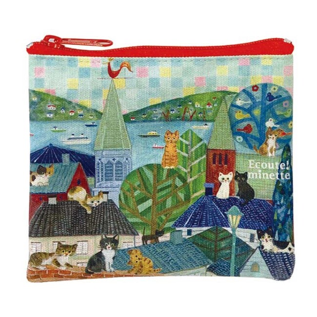 エクートミネット ミニフラットポーチ「坂の街」