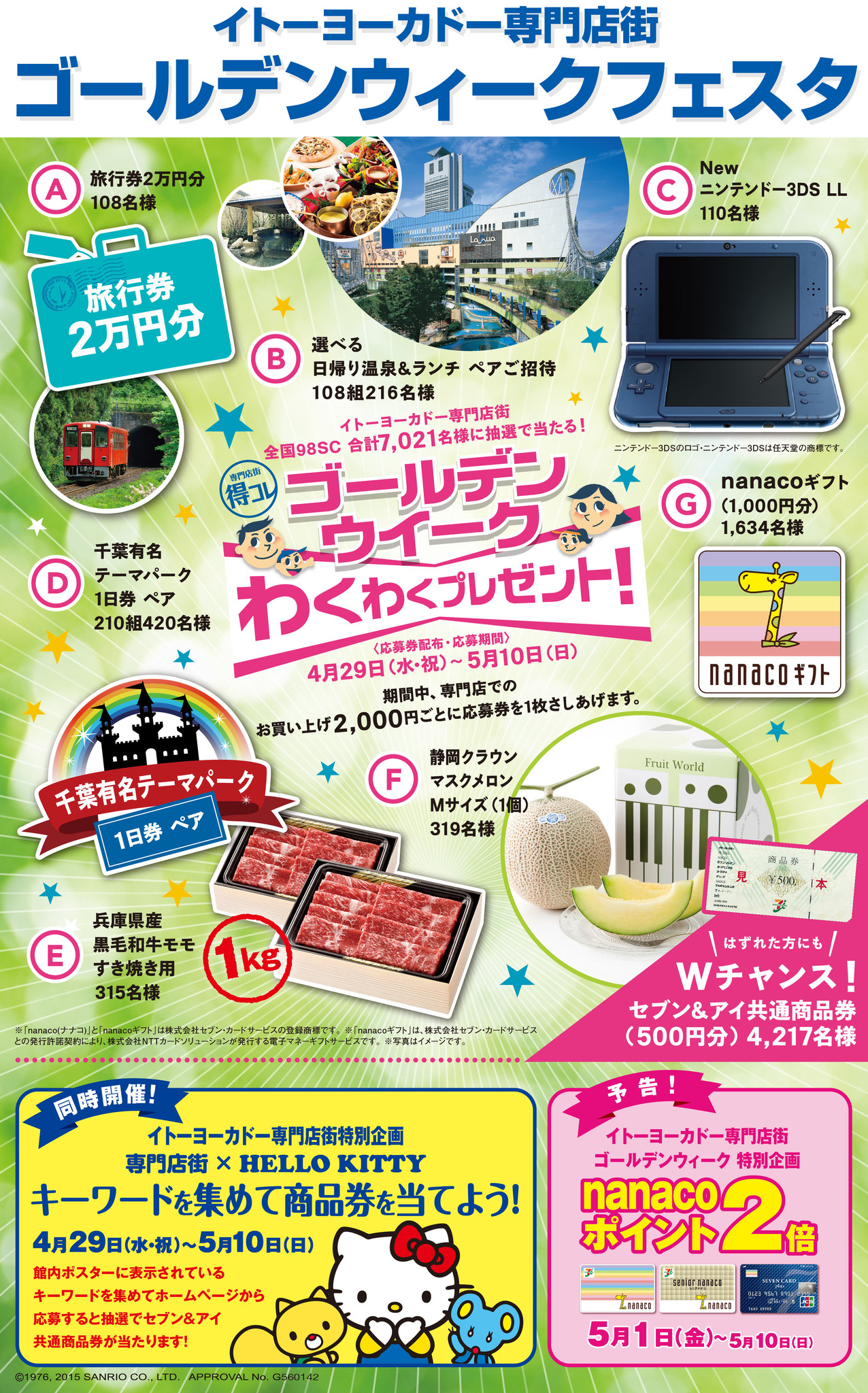 イトーヨーカドー専門店街 ゴールデンウィークフェスタ 開催 セブン アイｈｌｄｇｓ 専門店会のプレスリリース