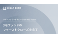 HIRAC FUND、3号ファンドのファーストクローズを完了