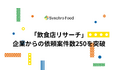 飲食店特化のマーケティング調査「飲食店リサーチ」企業からの依頼案件数250を突破