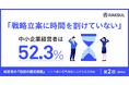 中小企業経営者の52.3%が、「戦略立案に時間を割けていない」