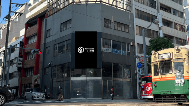 HiroshimaLEDが八丁堀に設置したLEDビジョン