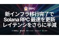 ERPC、新インフラ移行完了で Solana RPC 最速を更新。レイテンシをさらに半減することに成功