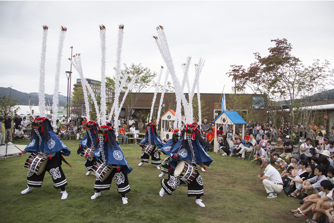 ▲三陸国際芸術祭2017 笹崎鹿踊り（大船渡市）
