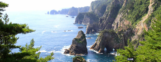 ▲北山崎(岩手県田野畑村)