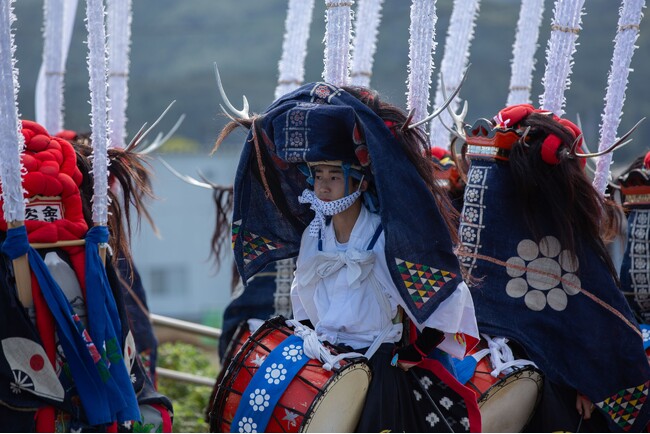 ▲岩手県立岩谷堂高等学校鹿踊（ししおどり）部（岩手県奥州市）｜-三陸のだむら未来芸能祭2023より-