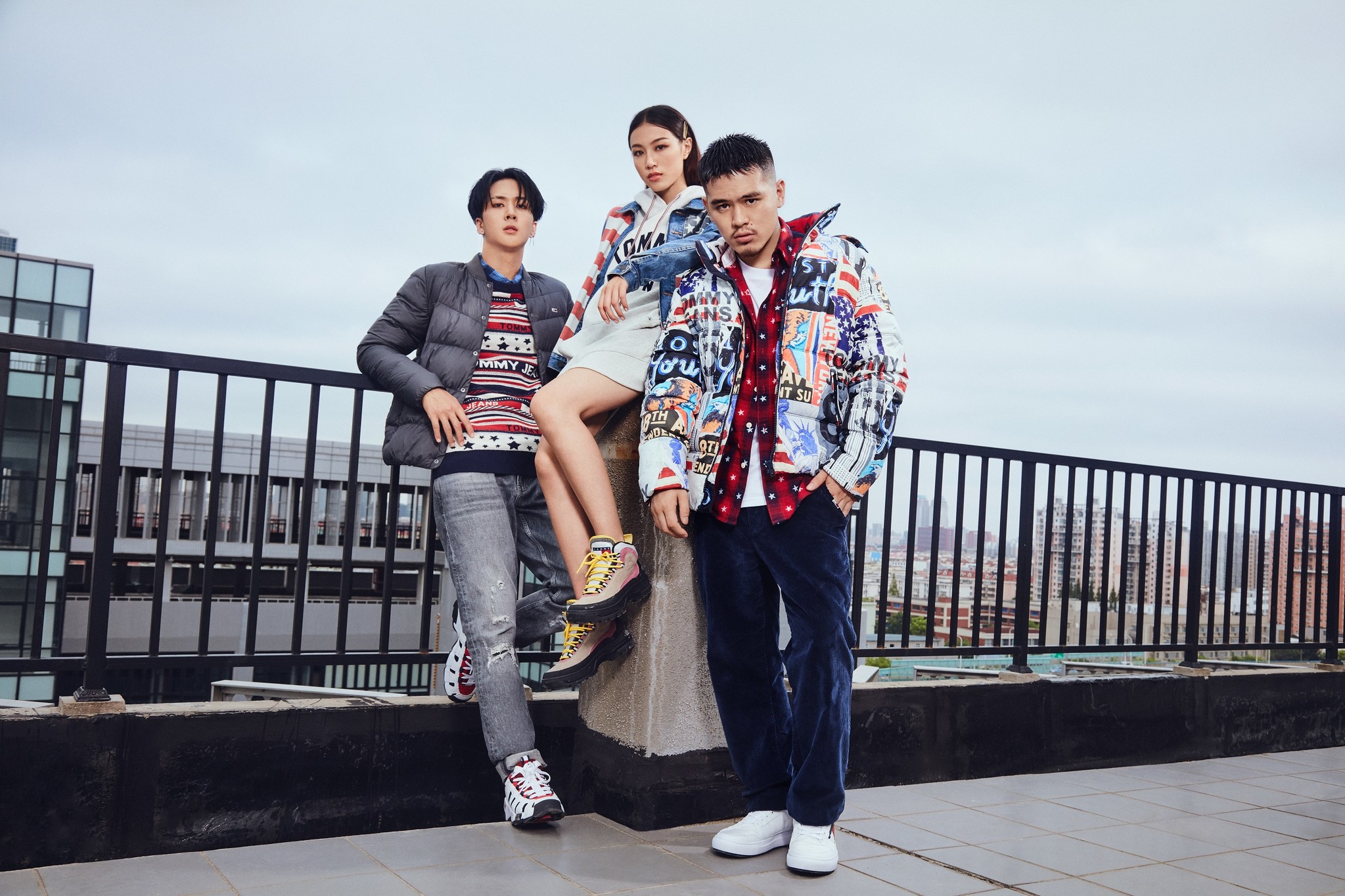 Tommy Jeans デニムジャケット Gジャン 星条旗 フラッグタグ-