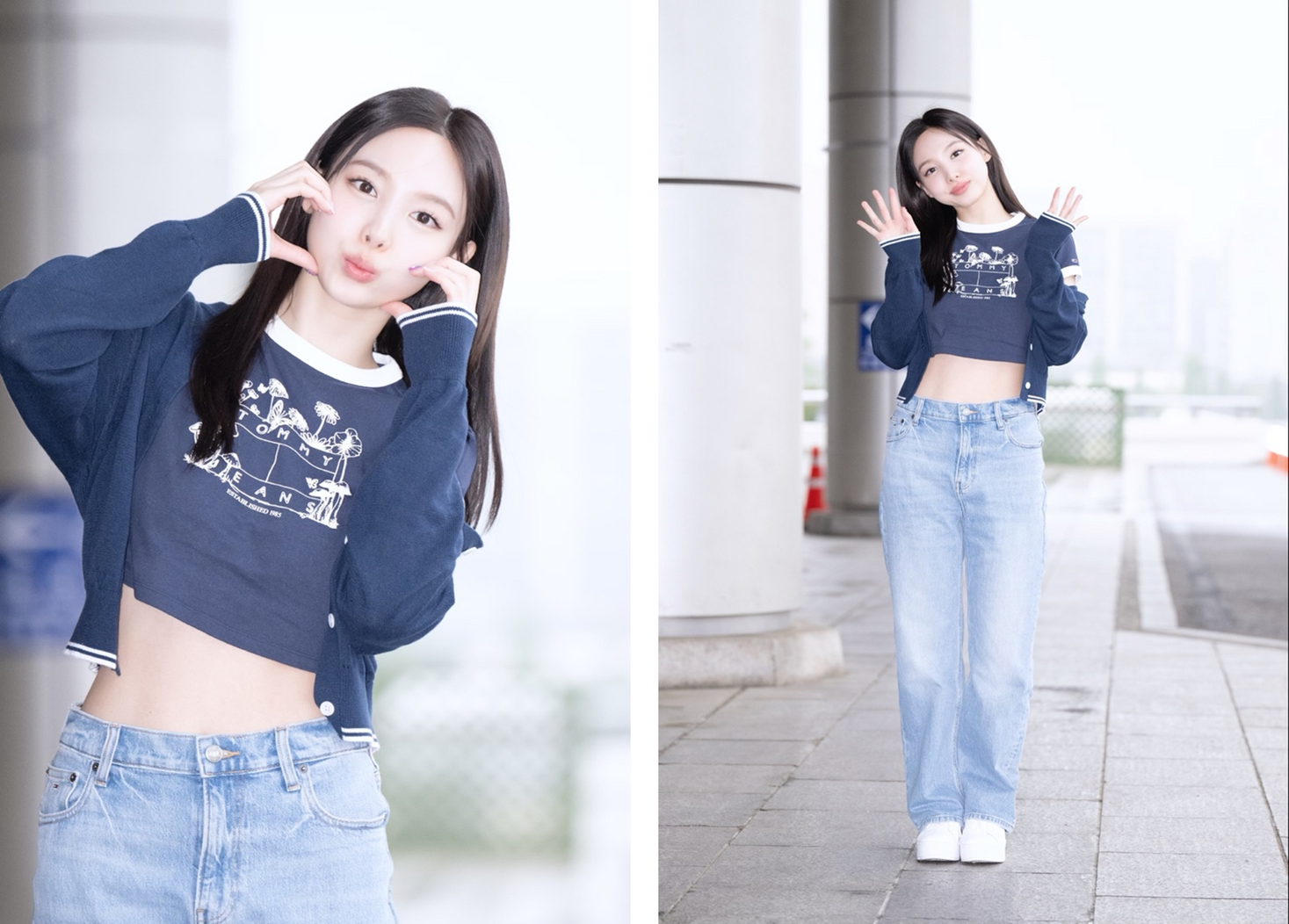 入手困難】TWICE ナヨン着用 TommyJeans ロゴTシャツ S 韓国-