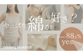 独自調査:女性の88%は綿が好き!でも6割はオーガニックコットンを詳しく知らないというアンケート結果に。乾燥する秋におススメの綿100%インナーがニッセンオンラインで売れてます!