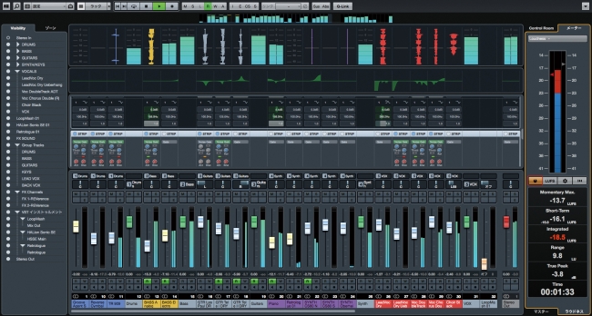 「Cubase Pro 8.5」編集画面（イメージ）
