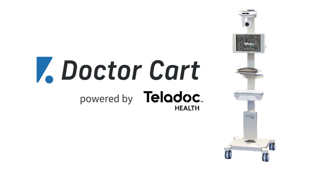 新製品「Doctor Cart」は、従来の「Teladoc HEALTH」シリーズのカートタイプ製品よりも一回り小さいサイズ感で、日本仕様に設計・開発されています