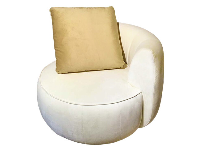 CIRCLEソファ 1人掛け ホワイト/ライトブラウン CIRCLEソファ 1人掛け ホワイト/ライトブラウン