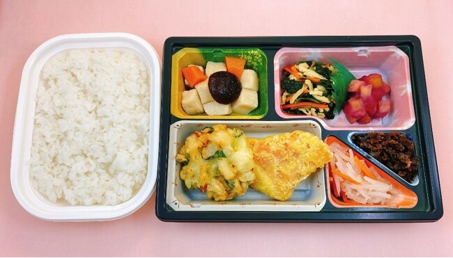 青森県産ホタテと野菜のかき揚げと 金目鯛の天ぷら弁当