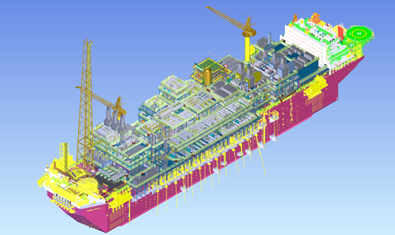 The FPSO for the Uaru project(3D Model)