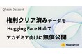 Visual Bank、「Qlean Dataset」の権利クリア済みデータをHugging Face Hubでアカデミア向けに無償公開