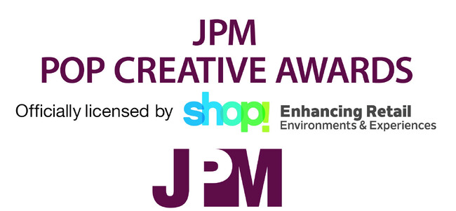 Shop! OMA Awards Programのライセンス供与を受けるJPM POP クリエイティブ・アワードのロゴ
