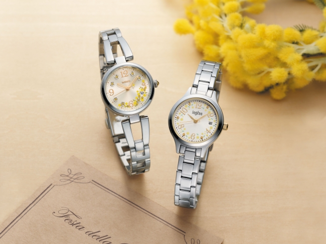 国際女性デー「ミモザの日」をテーマにした、春らしい華やかな腕時計を