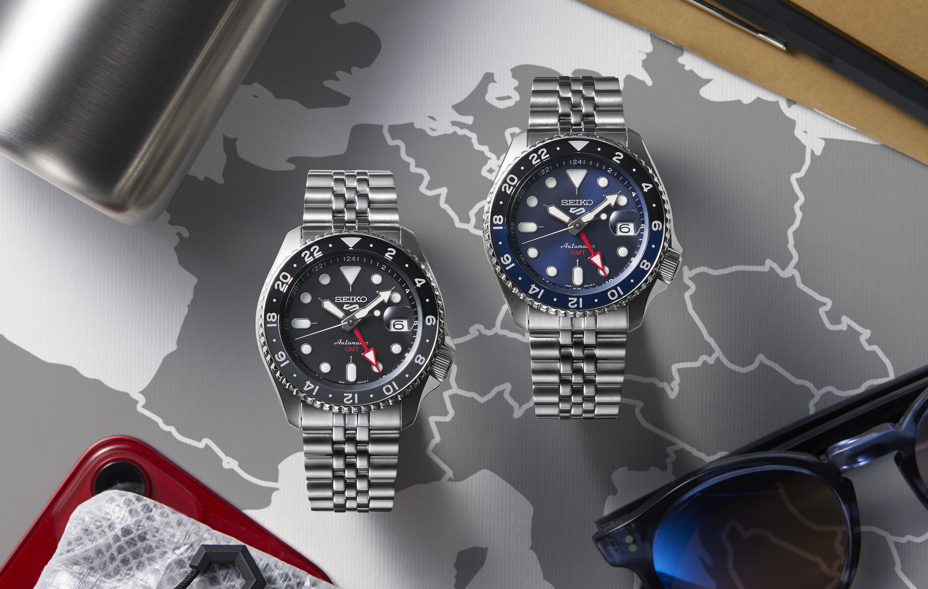 特上美品 セイコー 5 スポーツ GMT SBSC001 美品 - 通販