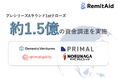 プレシリーズAラウンドファーストクローズで約1.5億の資金調達を実施！海外取引の課題を解決するクロスボーダー決済プラットフォーム「RemitAid」