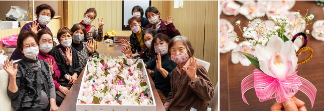 洋ランで子供たちの門出をいろどる― 一般財団法人徳島河野植物資源振興財団（徳島県美馬市）から地域の学校行事へシンビジウムの花を贈る。河野メリクロングループ