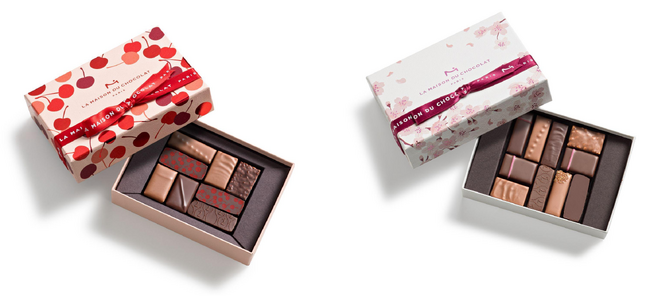 写真左：ホワイトデーコレクション「コフレ スリーズ」 写真右：季節限定桜コレクション「SAKURA フルーリ」