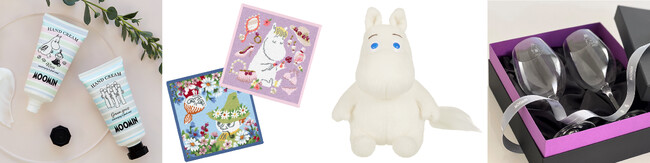 写真左から ハンドクリーム 638円 フェイラー ハンカチ 2,750円 ムーミン 手のひらぬいぐるみ 2,530円 ワイングラス・リーデル ペア 9,900円 写真左から ハンドクリーム 638円 フェイラー ハンカチ 2,750円 ムーミン 手のひらぬいぐるみ 2,530円 ワイングラス・リーデル ペア 9,900円