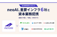 neoAI、金融・電力の重要インフラ5社と資本業務提携を同時締結