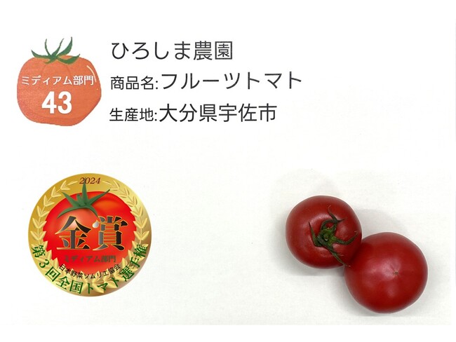 ≪金賞≫『フルーツトマト』ひろしま農園／大分県宇佐市