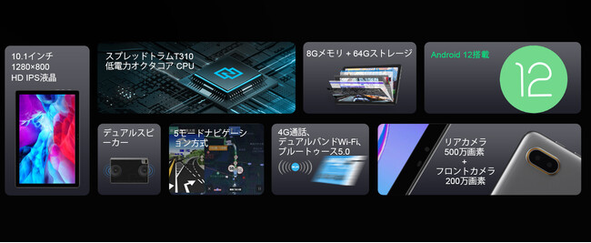 ‼️大特価‼️アンドロイド12タブレット　10.1インチ日本語取説　超高速Wi-Fi