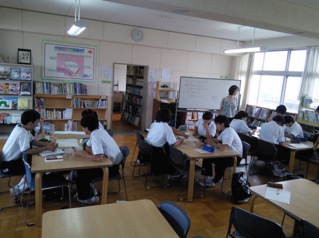 上尾市立東中学校3年生の皆さんの事前学習風景