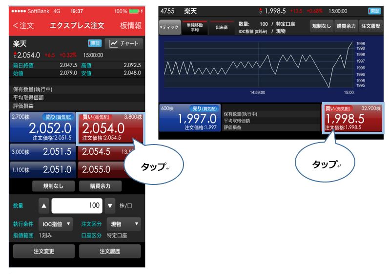 株アプリ Ispeed に エクスプレス注文 機能を搭載 楽天証券のプレスリリース