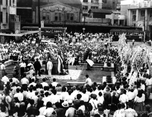 渋谷駅前ハチ公除幕式（1948年）