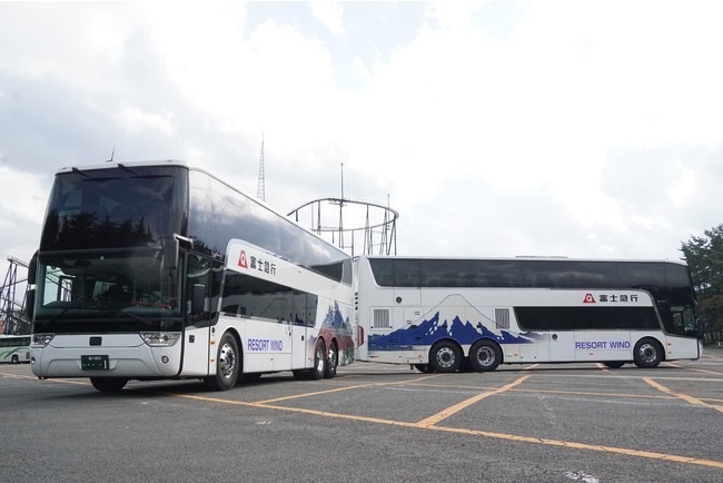 富士急グループ初の2階建てバス導入 ボディには北斎の富士をデザイン 富士急行のプレスリリース