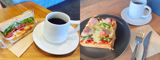 サンドイッチ・トーストとコーヒーは、相性抜群