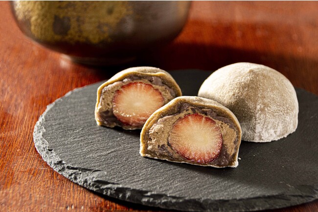 ほうじ茶苺大福