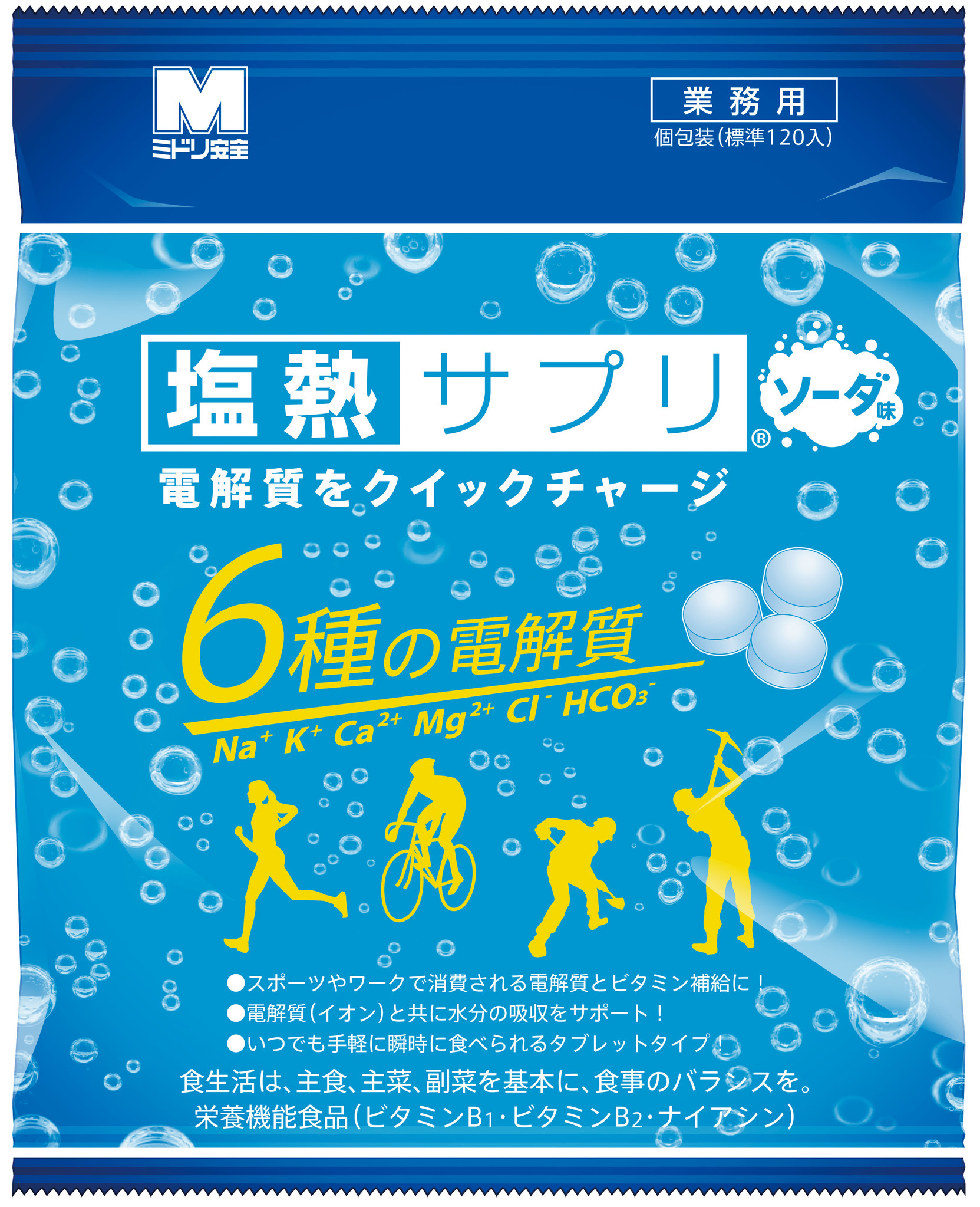 ～暑熱環境下の熱中対策やスポーツ時の栄養補給に～ アスリートからも人気のロングセラー商品「塩熱サプリ®」にソーダ味が新登場 3月22日新発売｜ミドリ安全 株式会社のプレスリリース