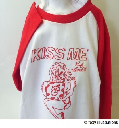 KISS ME  Raglan T （RED 、 WHITE）