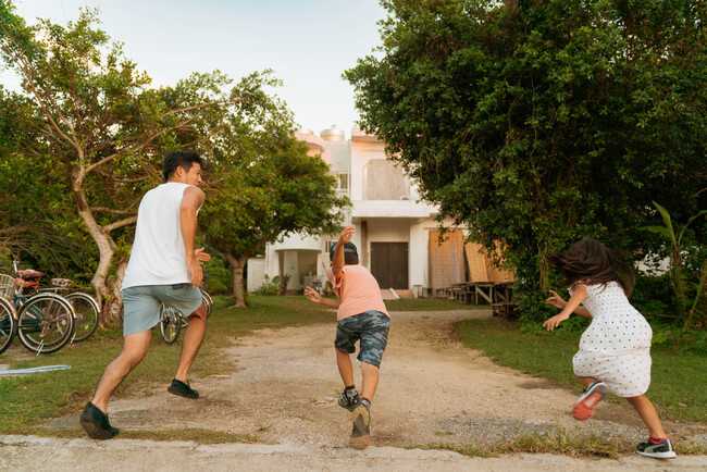 島の子供達と 島の子供達と