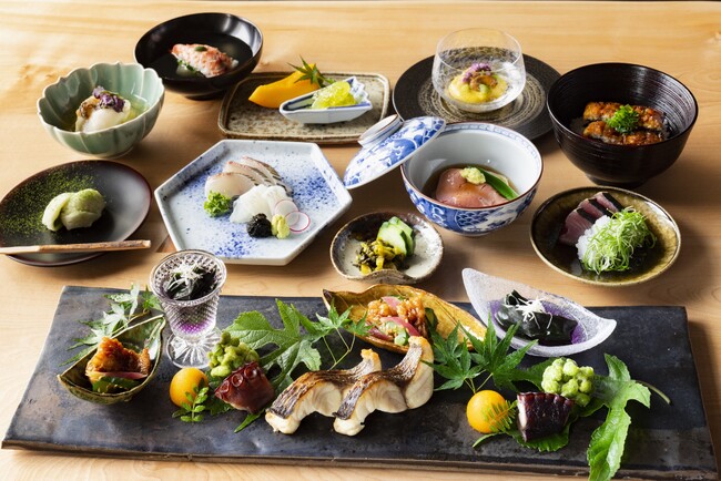 新鮮な九州産の食材を有田や唐津の器で堪能する幻珠の会席ディナーコース