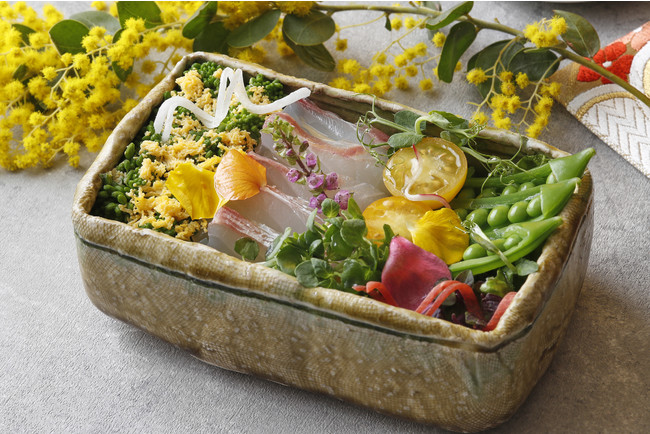 天然鯛と菜の花のサラダ仕立て 天然鯛と菜の花のサラダ仕立て