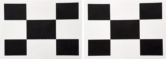 アルコール耐性のあるサーマルラベル（左：試験前、右：試験後 印字部残存率100％）