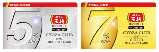 2024年版ぎょうざ倶楽部会員カード&ゴールド会員カード 2024年版ぎょうざ倶楽部会員カード&ゴールド会員カード