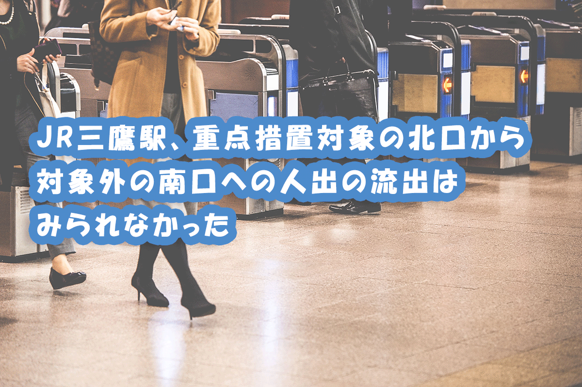 Jr三鷹駅 重点措置対象の北口から対象外の南口への人出の流出はみられなかった レイ フロンティア株式会社のプレスリリース