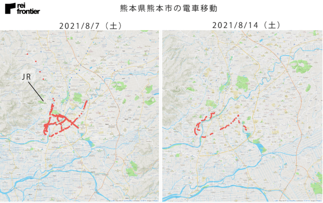 熊本県熊本市の電車移動