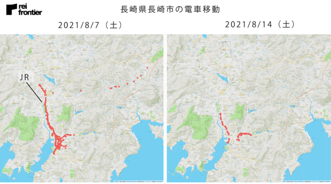 長崎県長崎市の電車移動