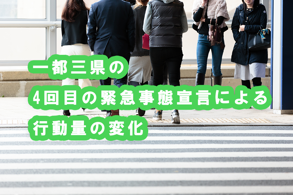 一都三県の4回目の緊急事態宣言による行動量の変化 レイ フロンティア株式会社のプレスリリース